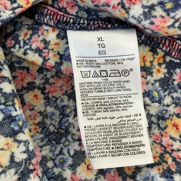 Old Navy Cami Maxi Swing Dress Blue Multi Floral Size XL Breezy Flowy Summer - Picture 11 of 12